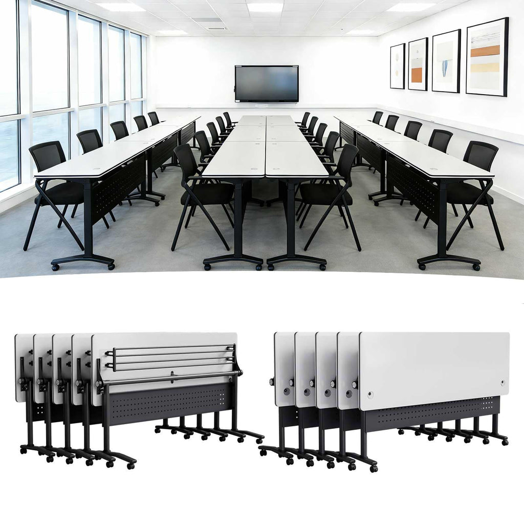 Modular Folding Conference Table with Wheels