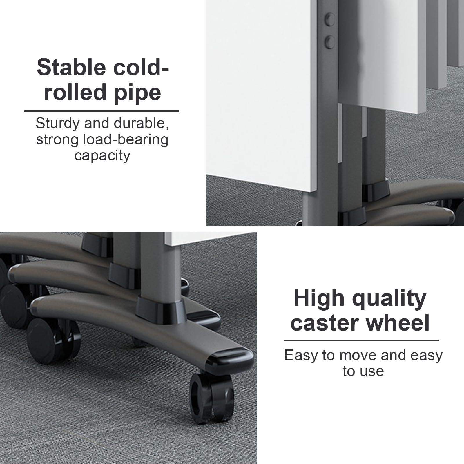 Mobile Folding Conference Table with Wheels