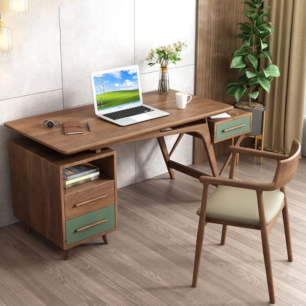67" Computer Desk with Storage Cabinet & Drawer
