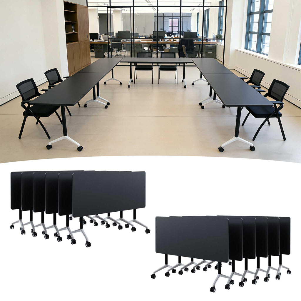 Modular Folding Conference Table with Wheels