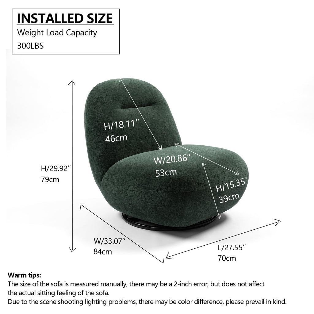2-Piece Modern Swivel Accent Chair Set