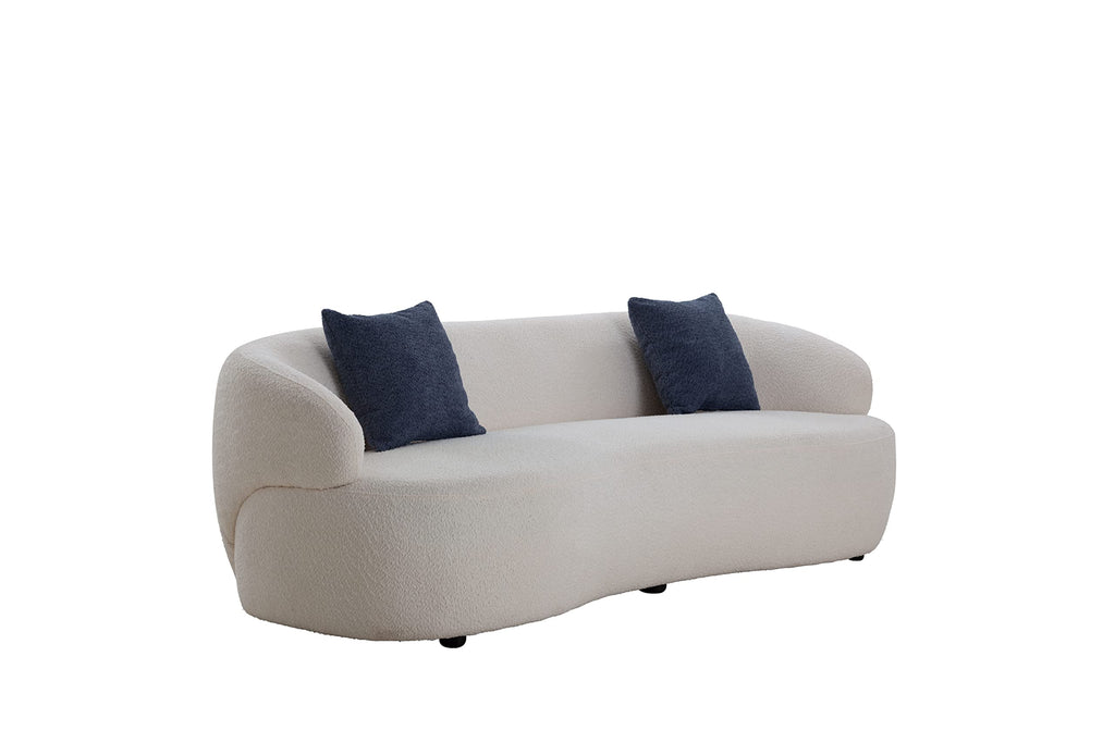 3-Seat Curved Cloud Sofa - Beige