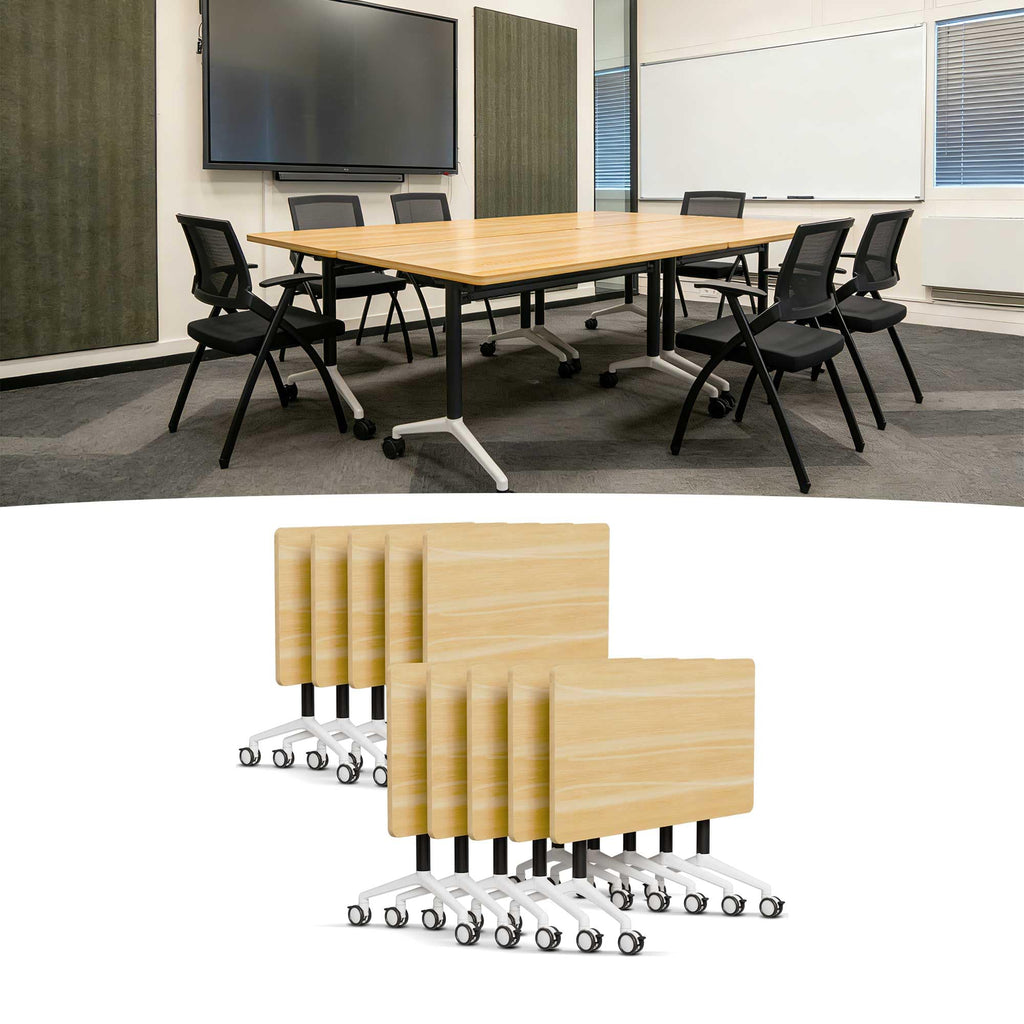 Modular Folding Conference Table with Wheels