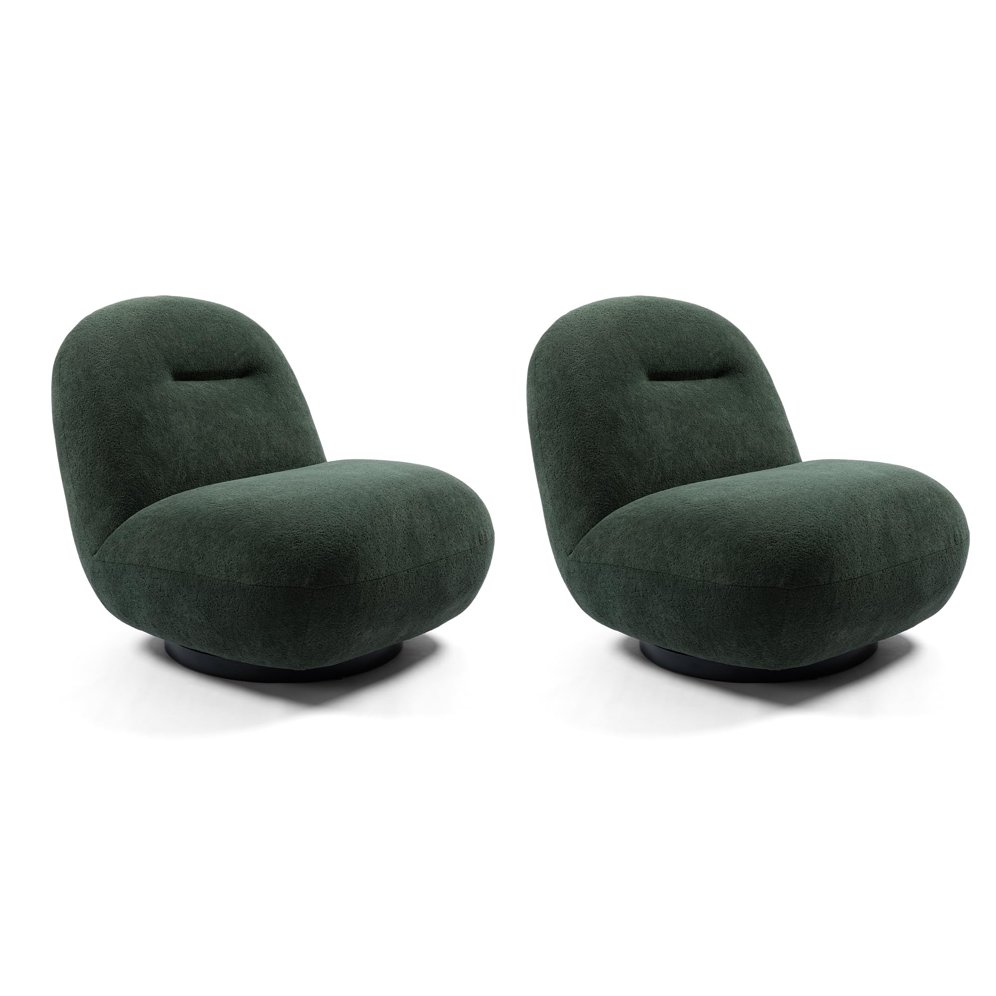2-Piece Modern Swivel Accent Chair Set