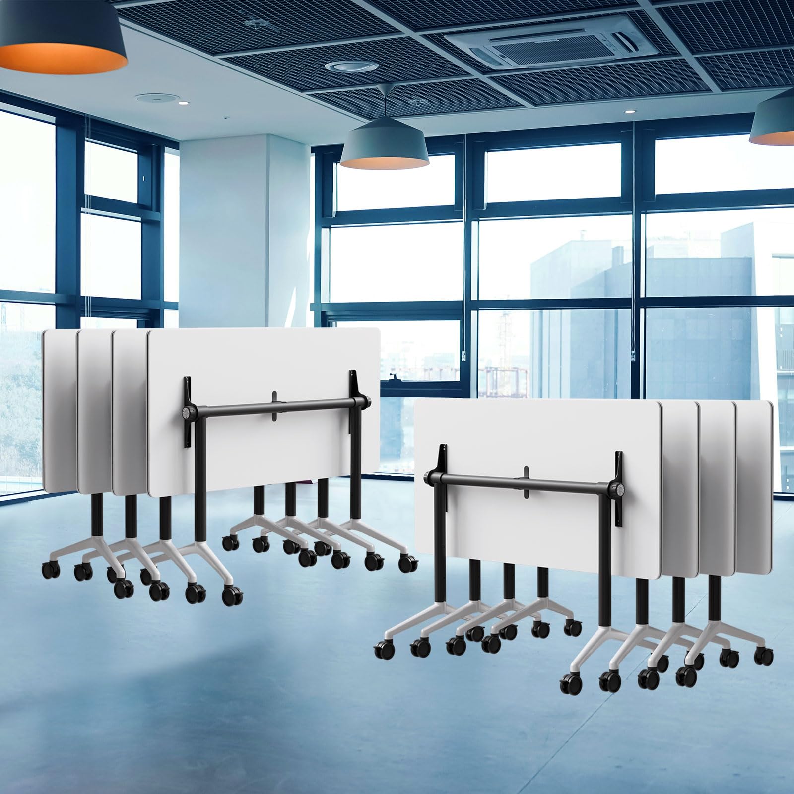 Modular Folding Conference Table with Wheels