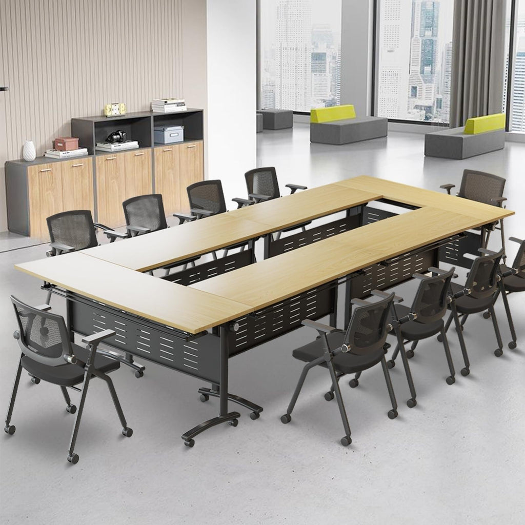 Folding Conference Table for 12–16 People with Wheels
