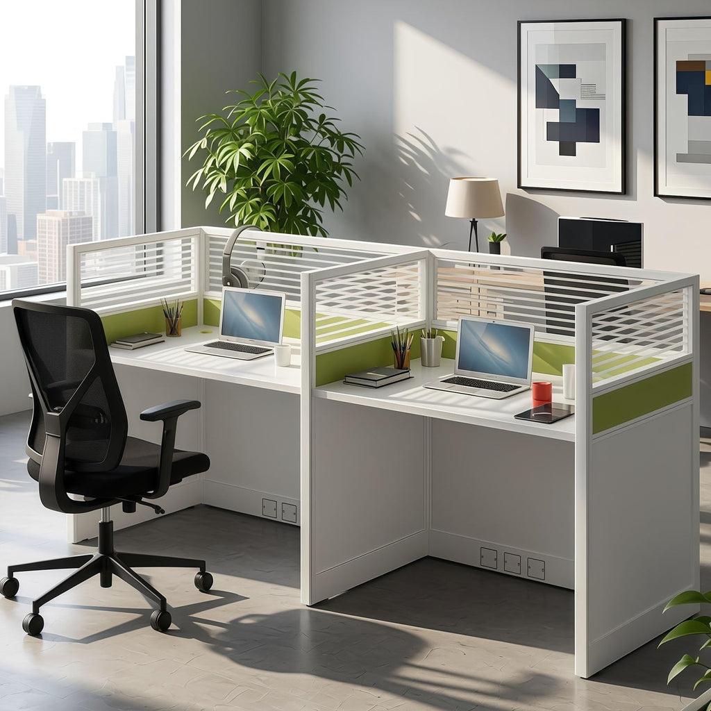 Modular Office Workstation Desk with Privacy Panels