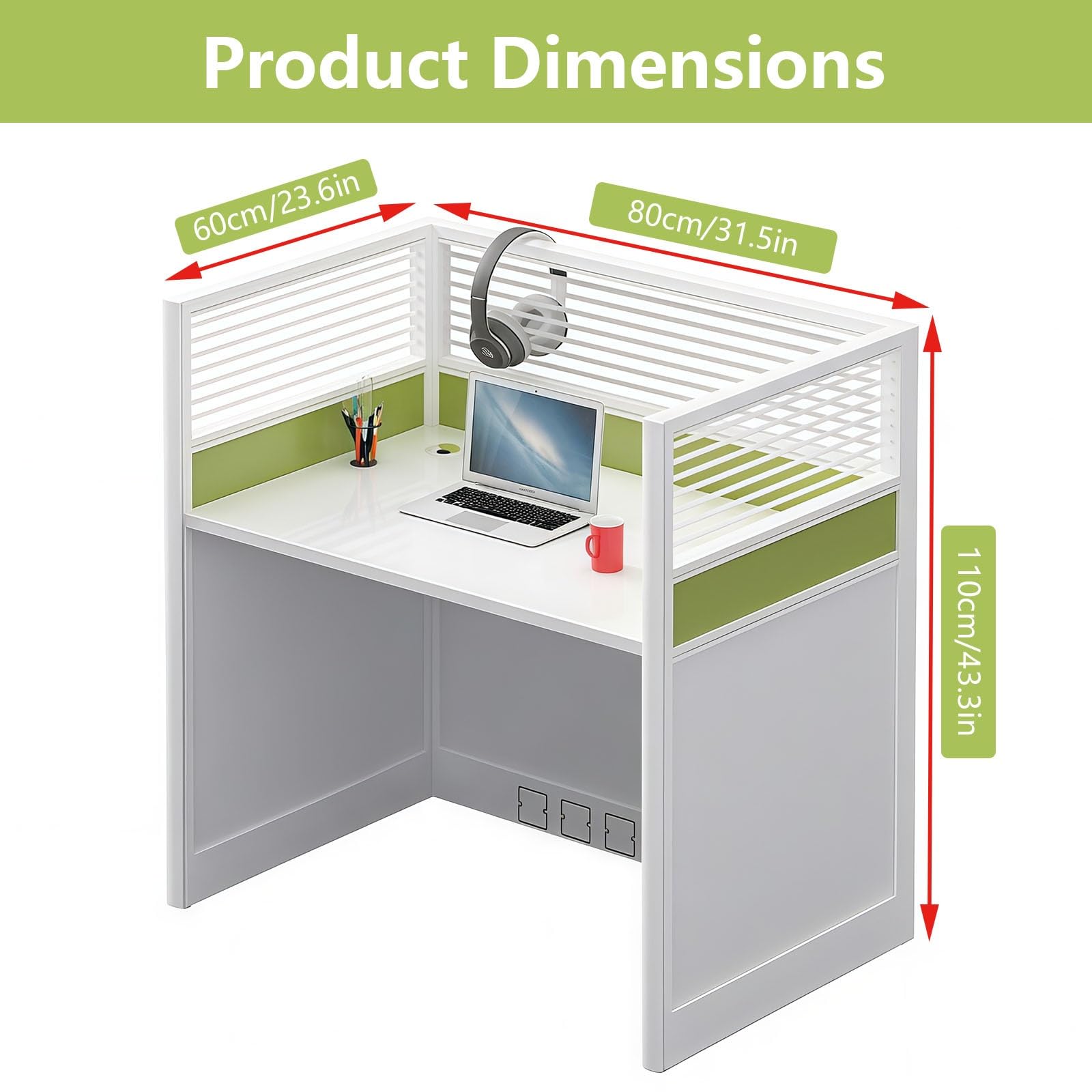 Modular Office Workstation Desk with Privacy Panels