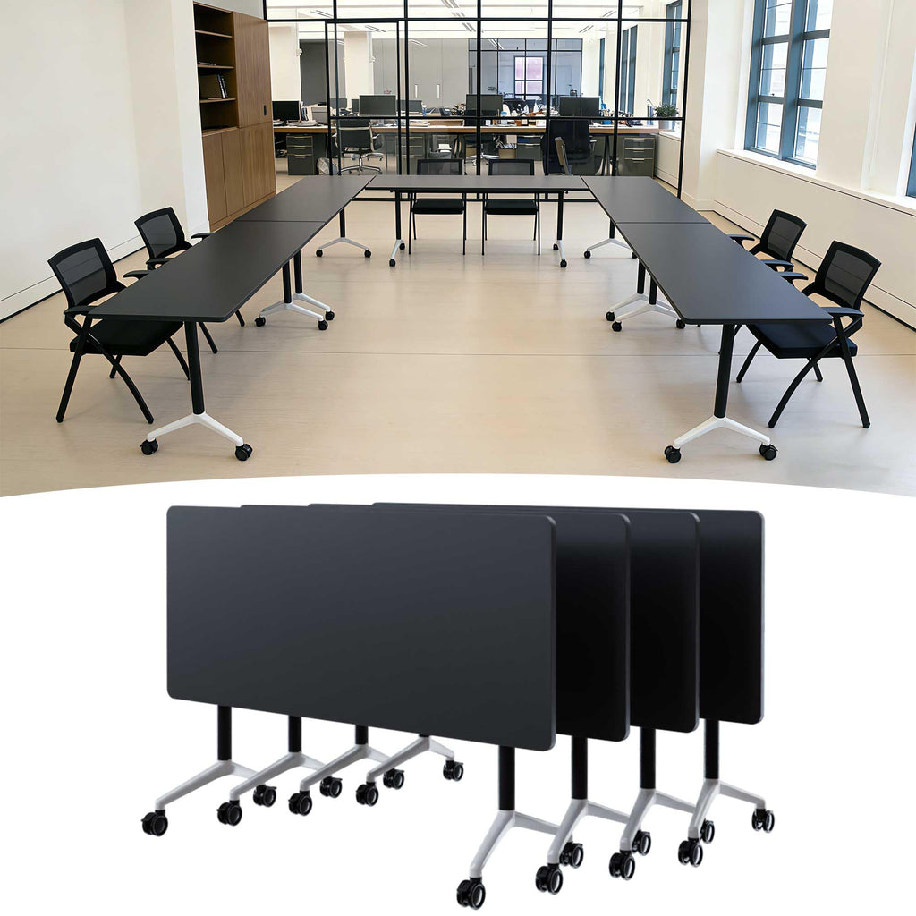 Modular Folding Conference Table with Wheels