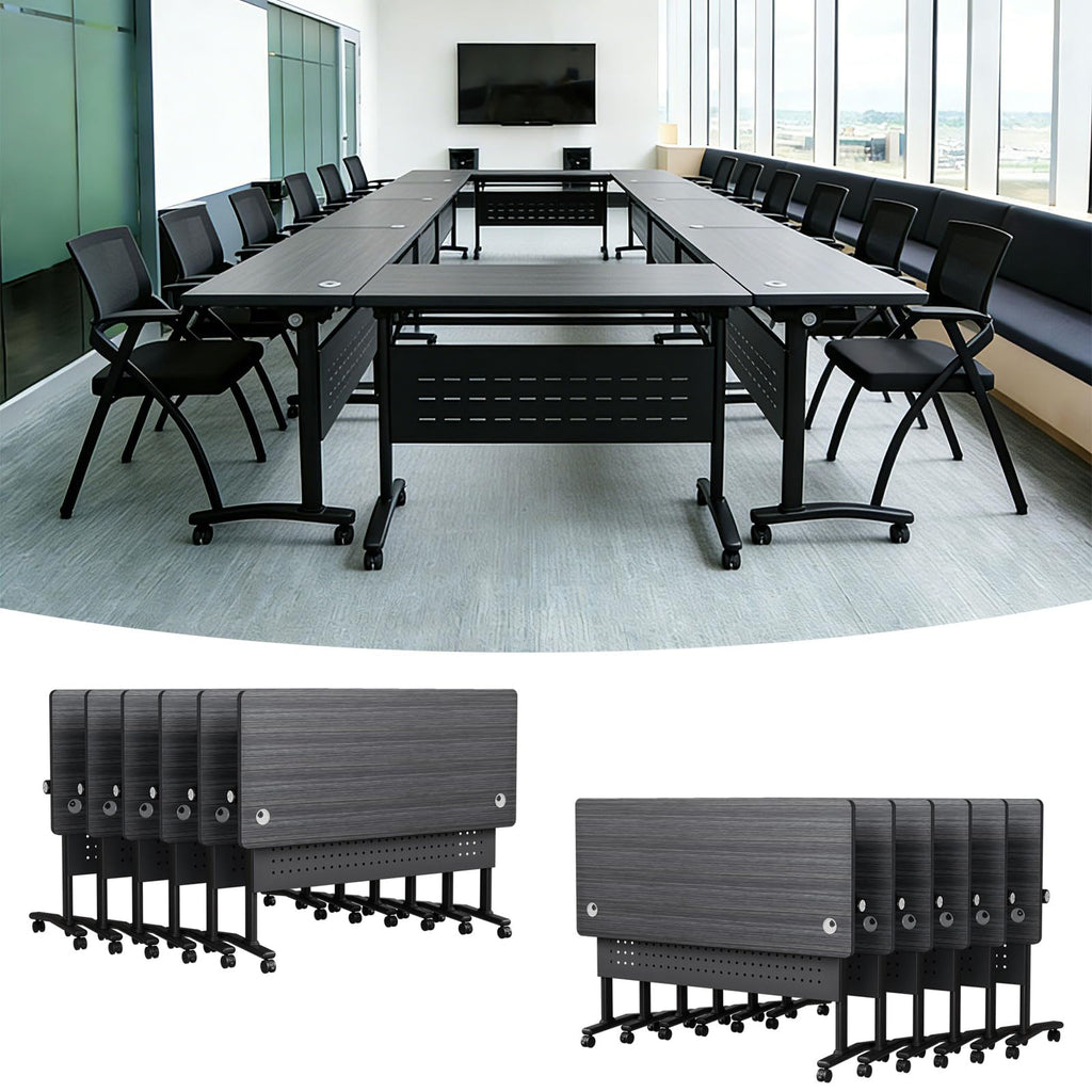 Modular Folding Conference Table with Wheels