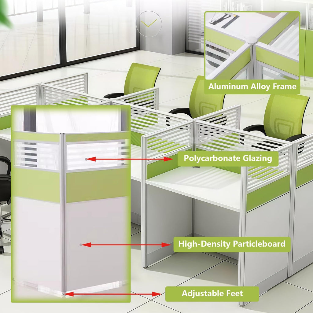 Modular Office Workstation Desk with Privacy Panels