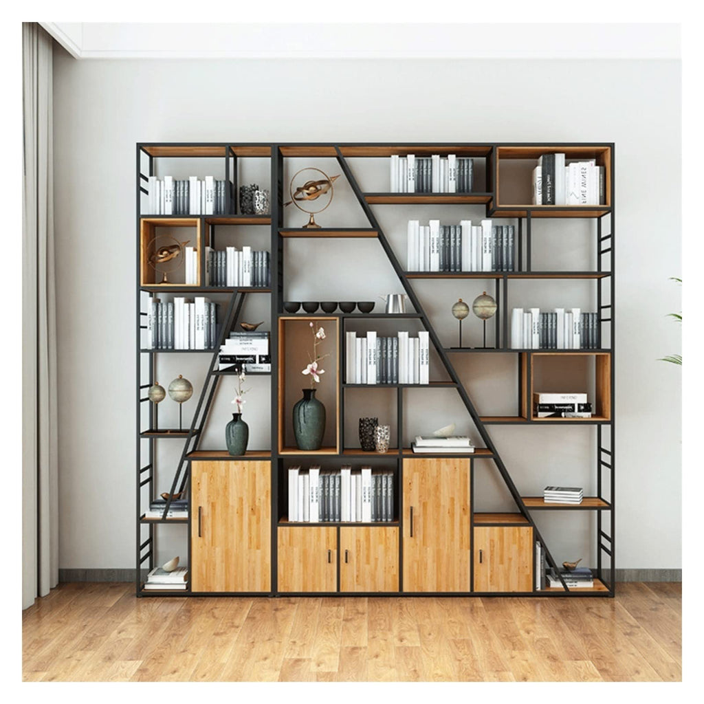 Multi-Layer Metal Bookshelf Storage Rack