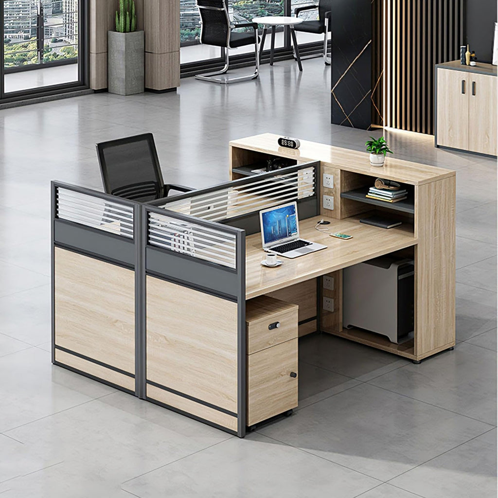 47" Office Cubicle Workstation with Partition Desk
