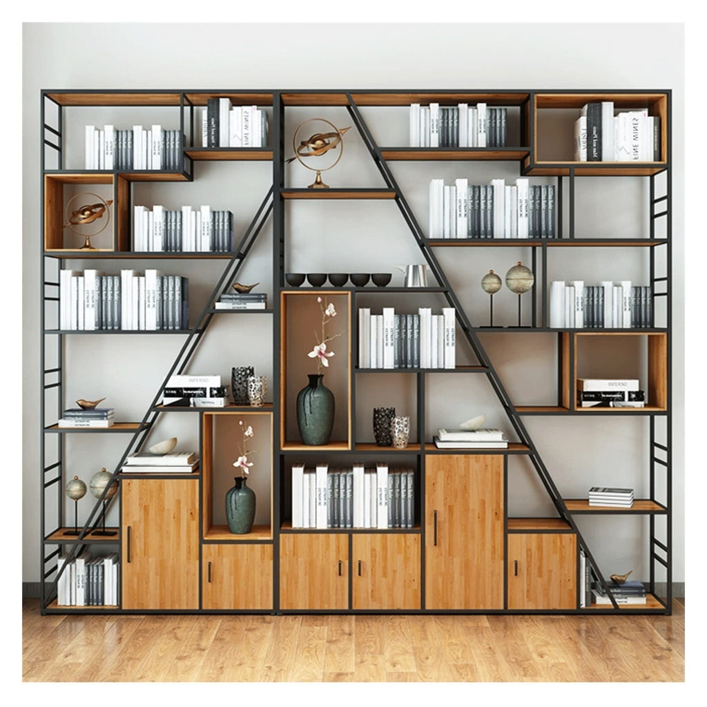 Multi-Layer Metal Bookshelf Storage Rack