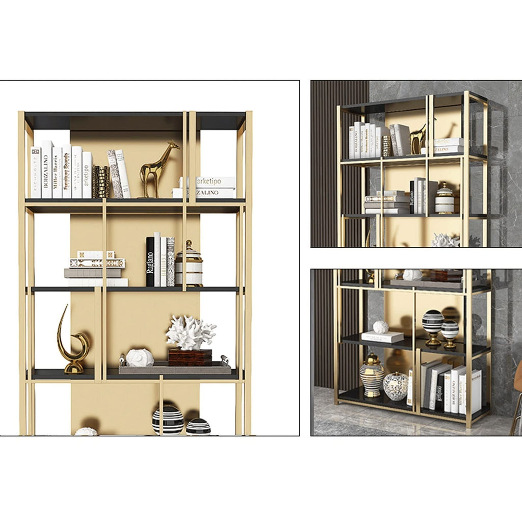 Metal Bookshelf Display Rack for Home & Office