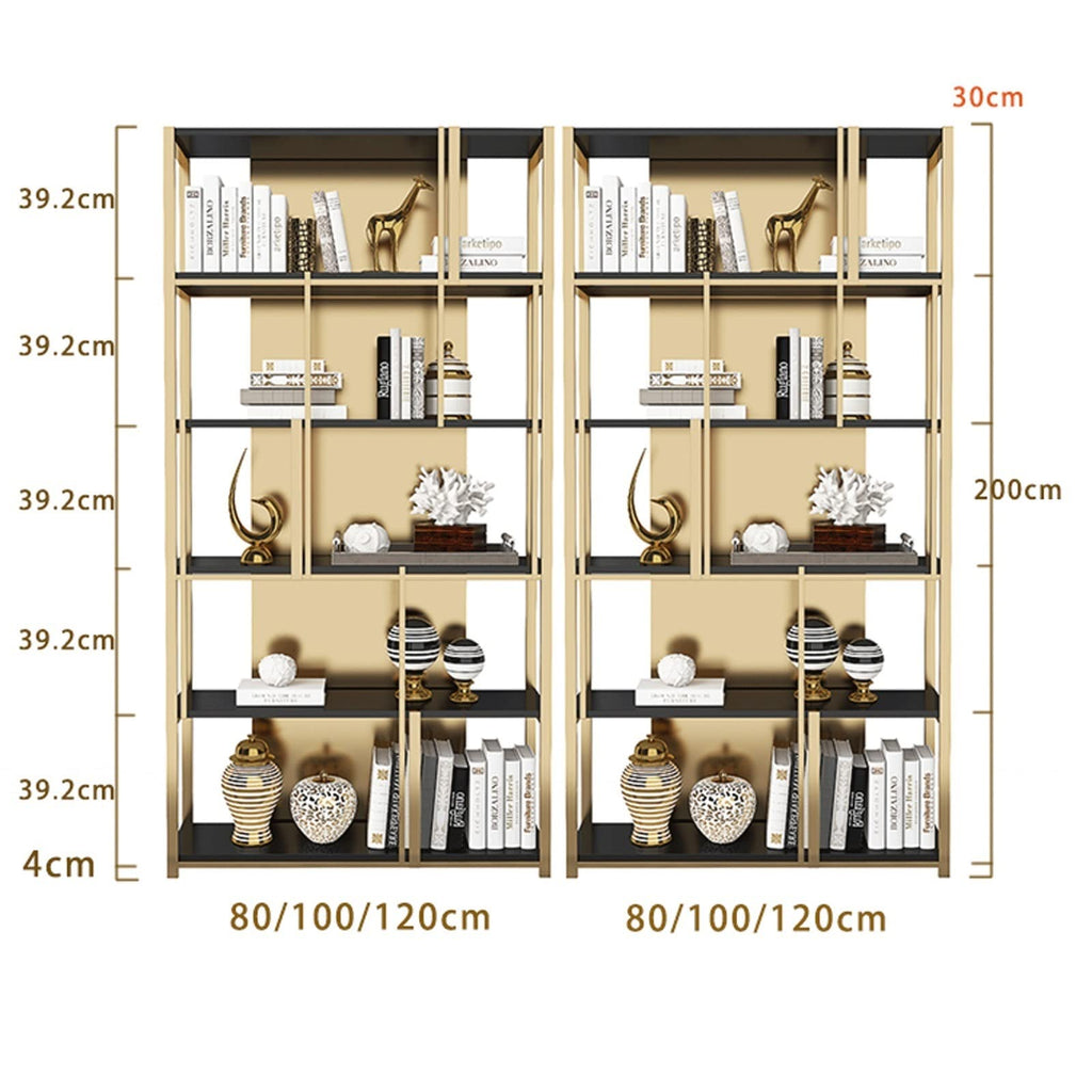 Metal Bookshelf Display Rack for Home & Office