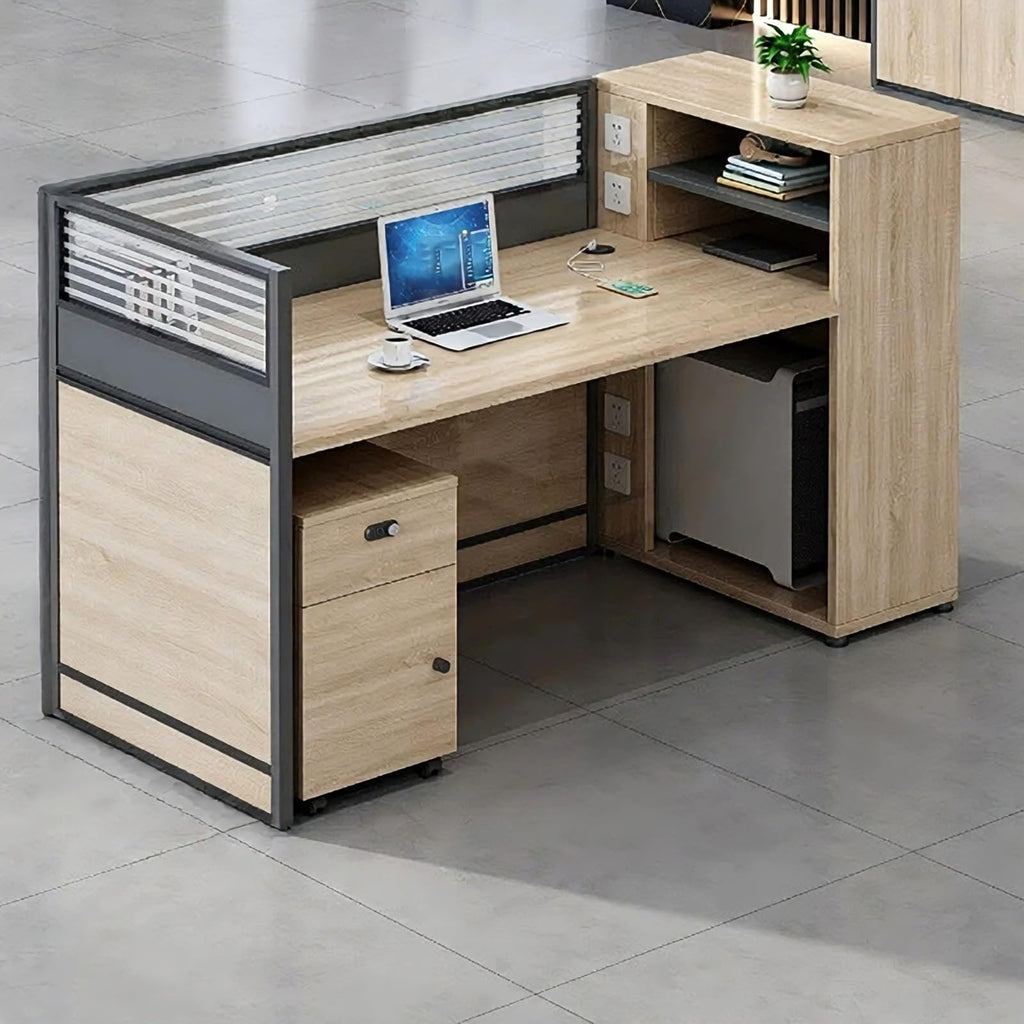 47" Office Cubicle Workstation with Partition Desk