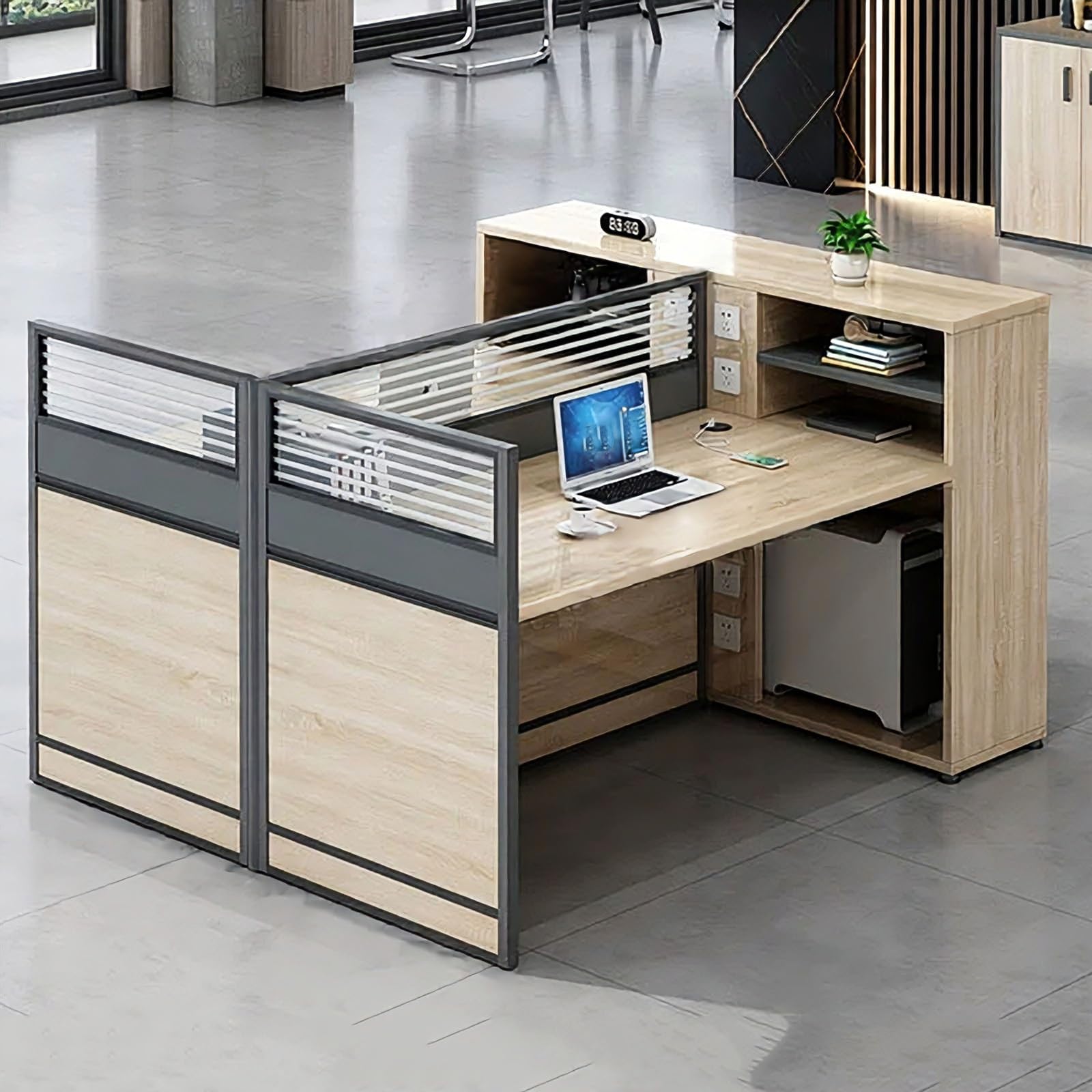 47" Office Cubicle Workstation with Partition Desk