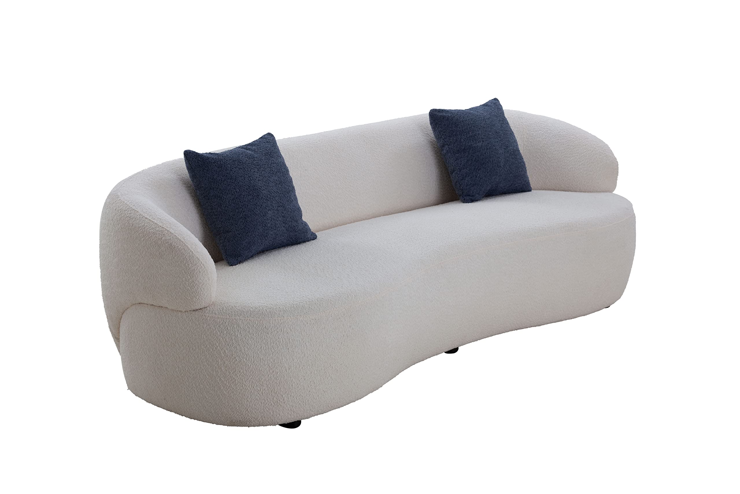3-Seat Curved Cloud Sofa - Beige