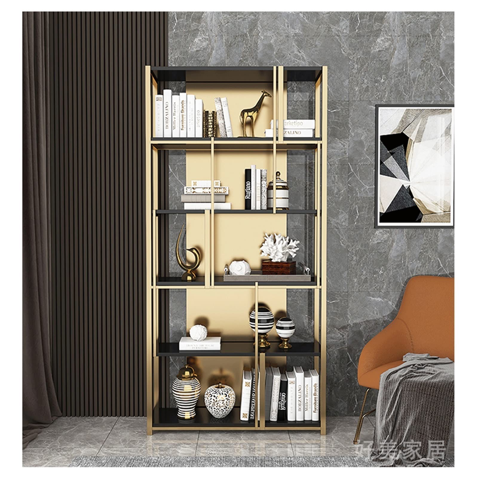 Metal Bookshelf Display Rack for Home & Office