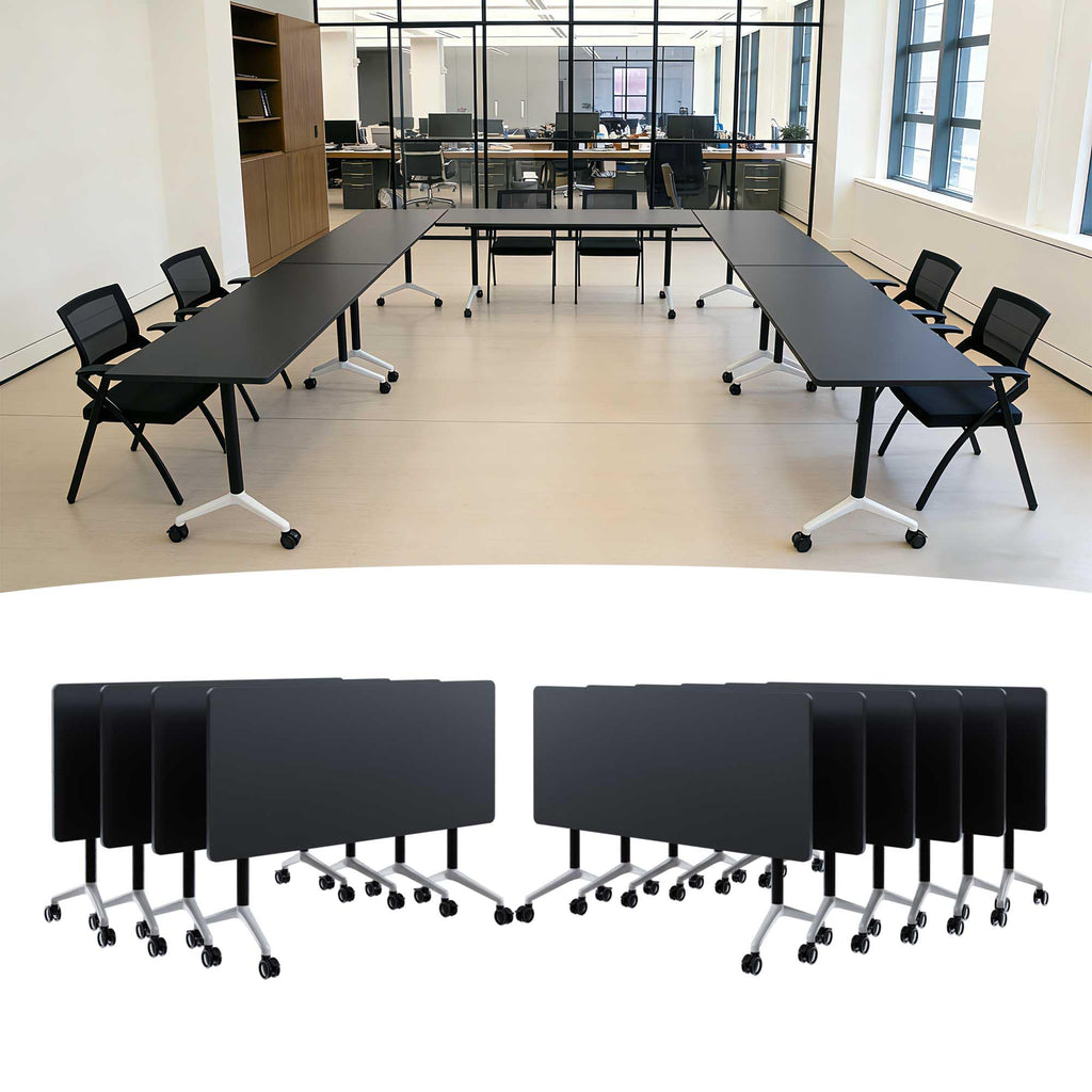 Modular Folding Conference Table with Wheels