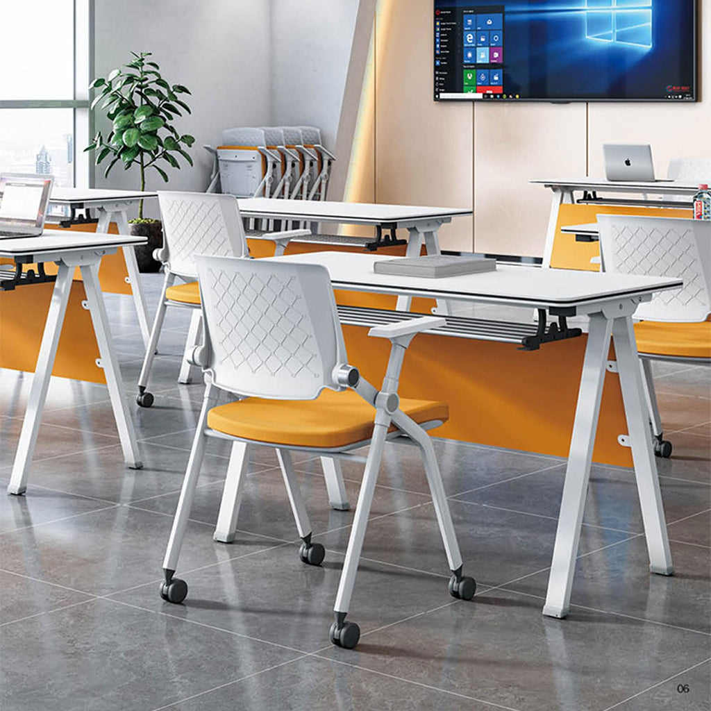 10-Pack Folding Conference Chairs with Backrest