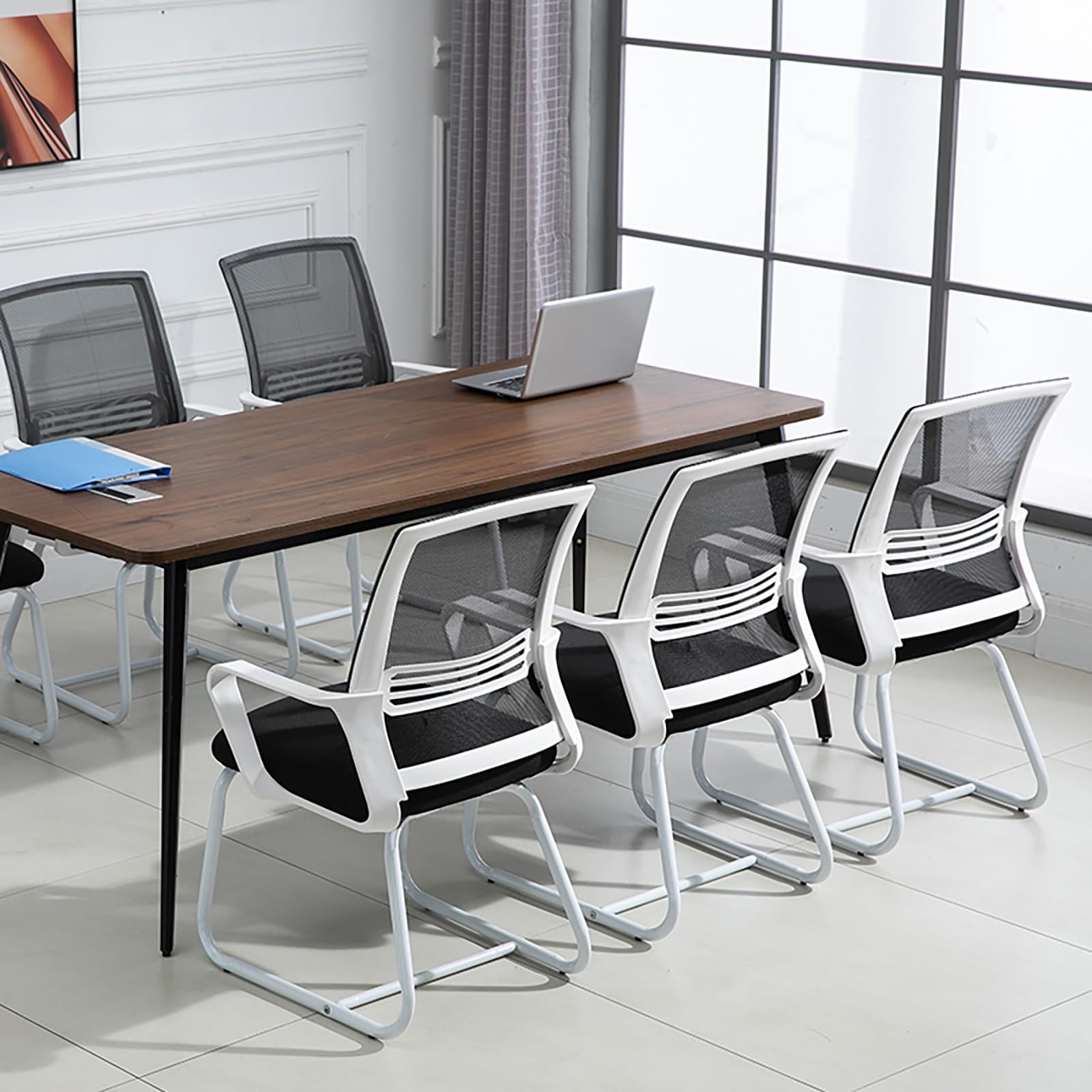 4-Piece Stackable Reception Chairs with Armrests