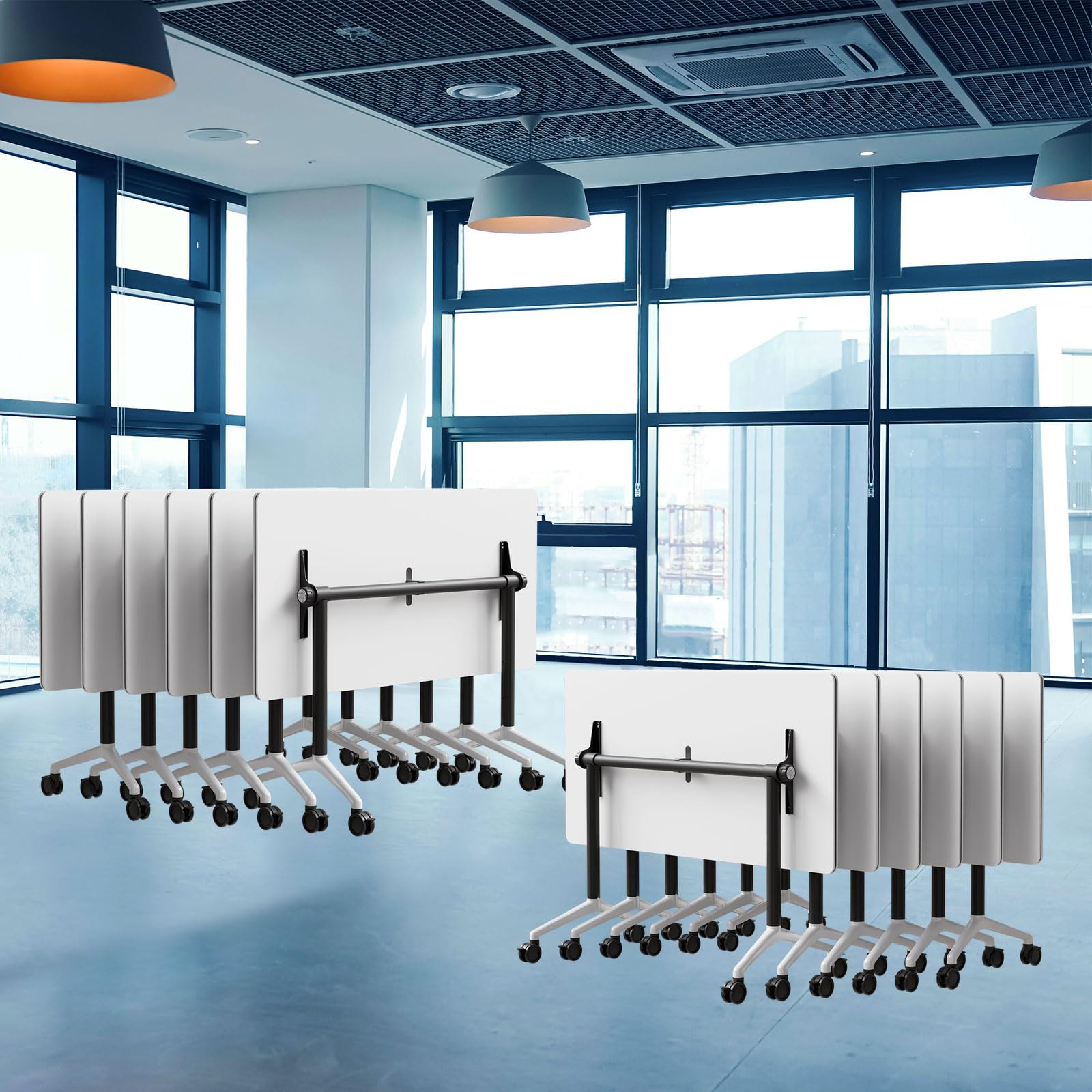 Modular Folding Conference Table with Wheels
