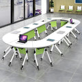 Mobile Folding Conference Table with Locking Wheels