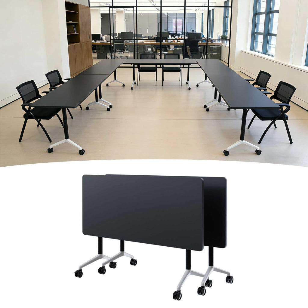 Modular Folding Conference Table with Wheels