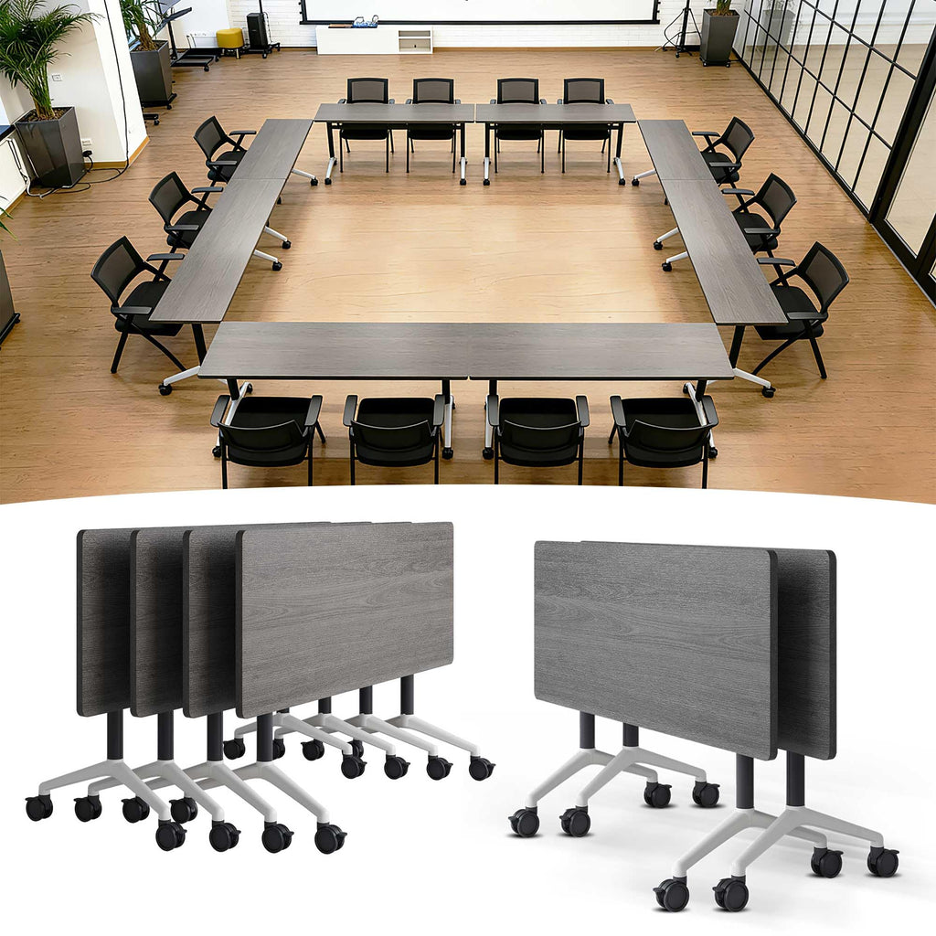 Modular Folding Conference Table with Wheels