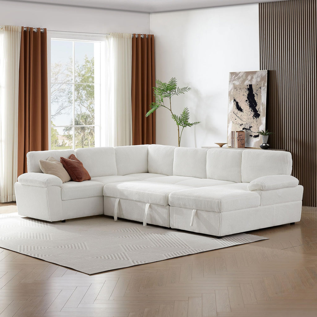 Modular Sleeper Sectional Sofa with Storage