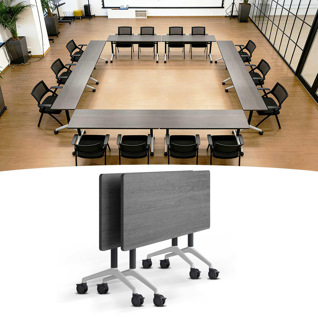Modular Folding Conference Table with Wheels