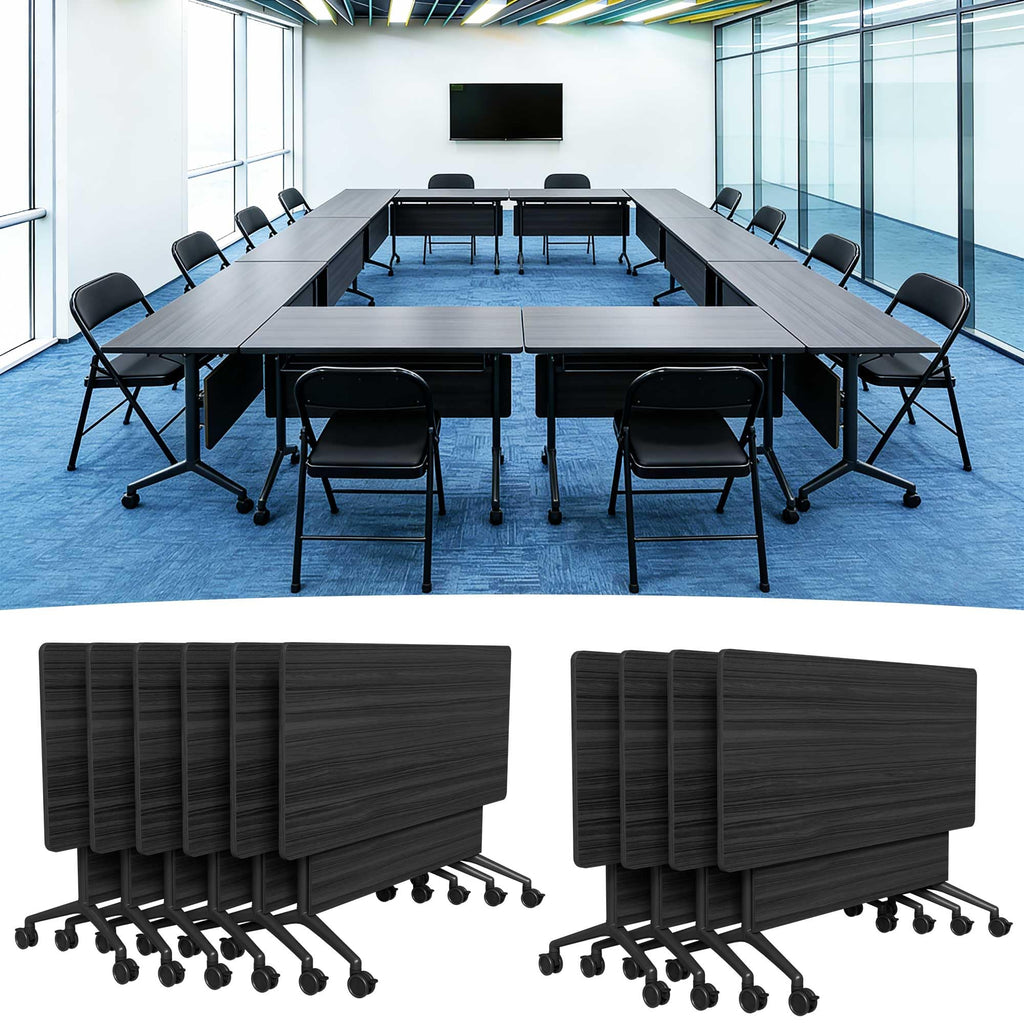 Modular Folding Conference Table with Wheels