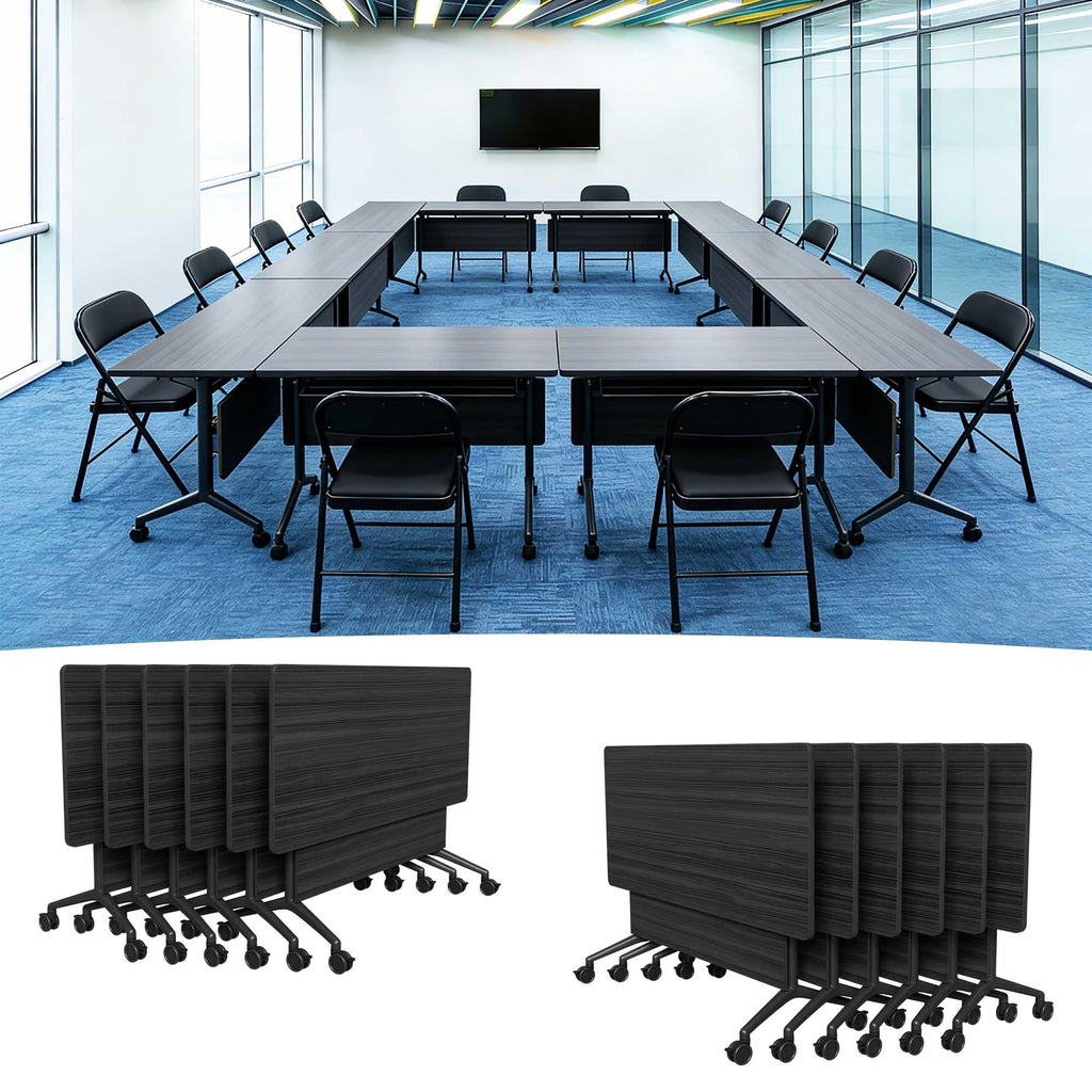Modular Folding Conference Table with Wheels