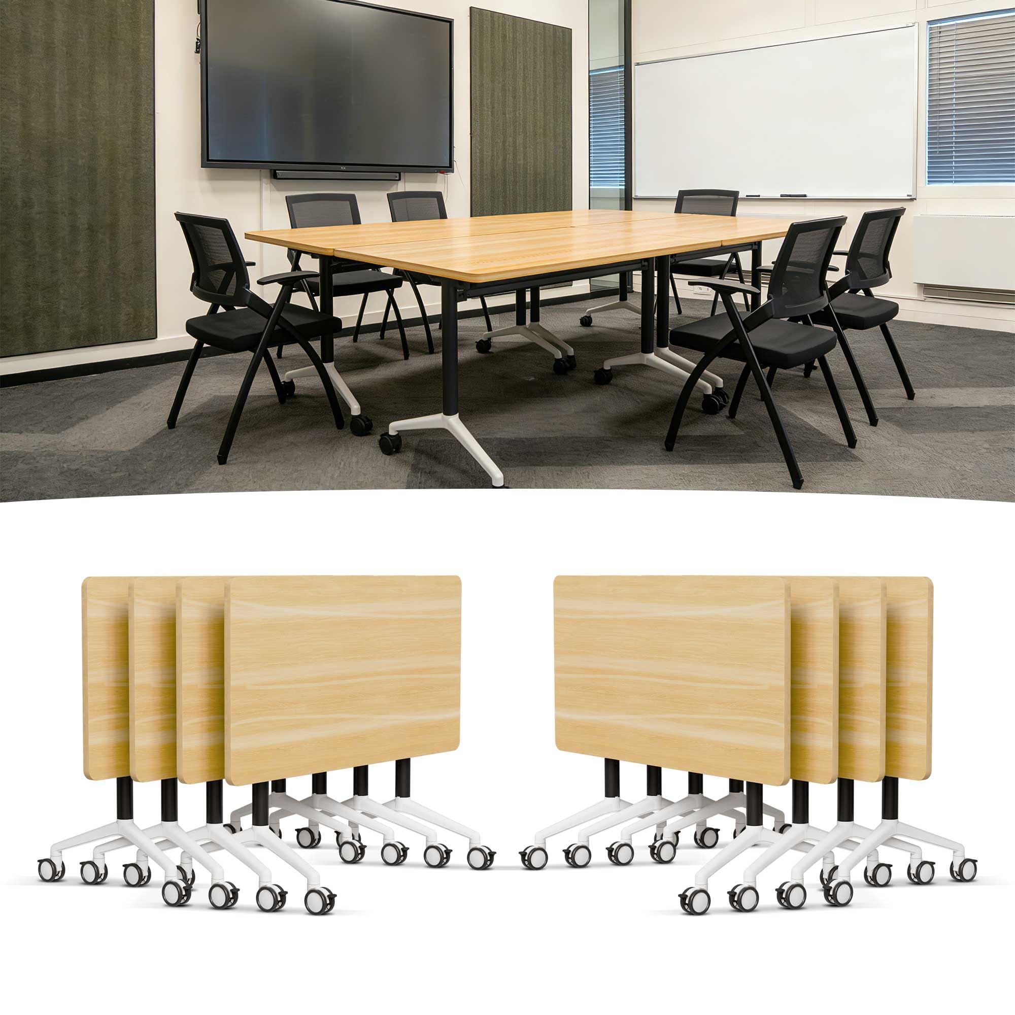 Modular Folding Conference Table with Wheels