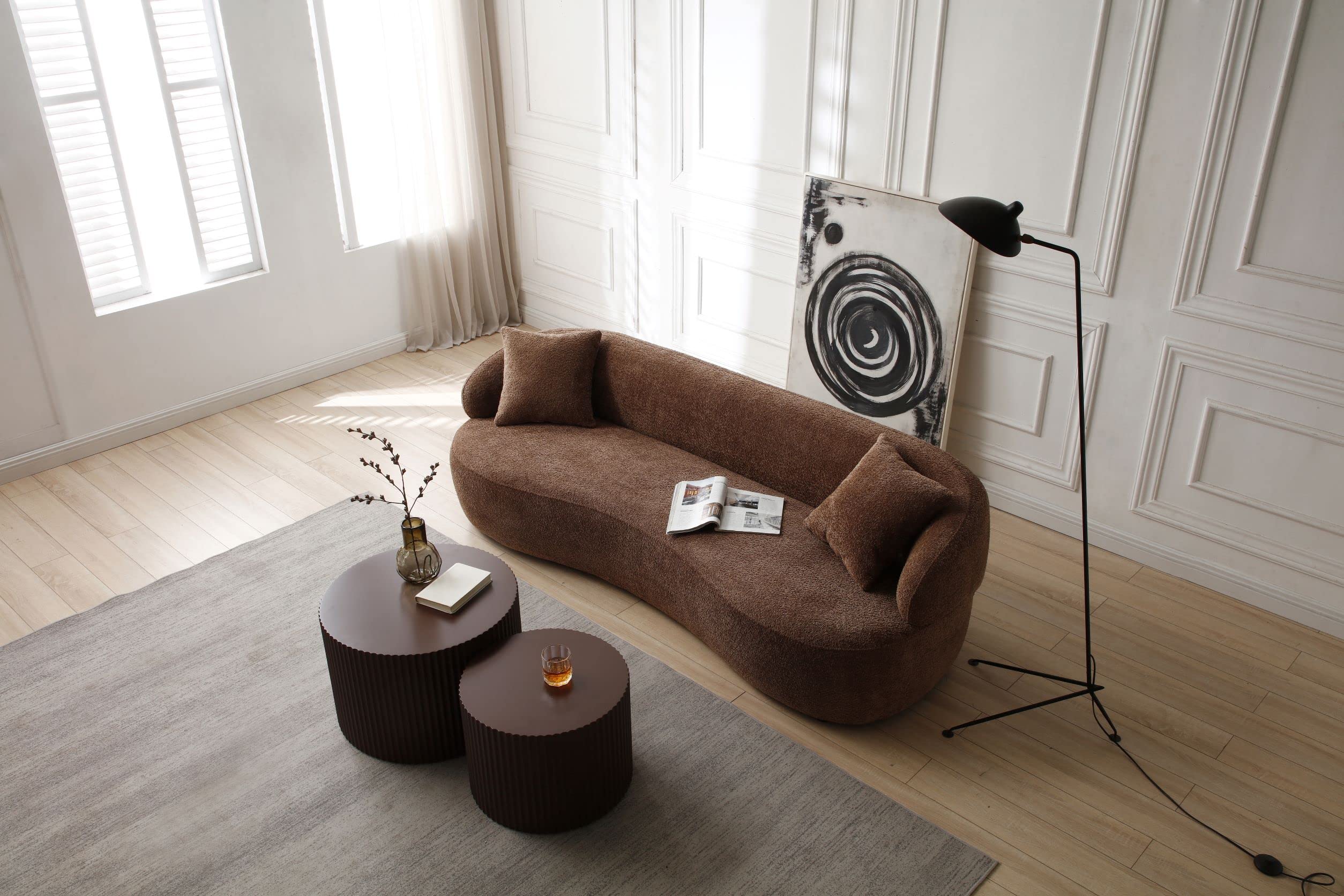 3-Seat Curved Cloud Sofa for Living Room & Office