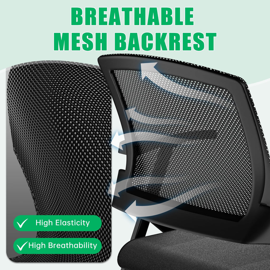 Stackable Mesh Conference Chair with Wheels