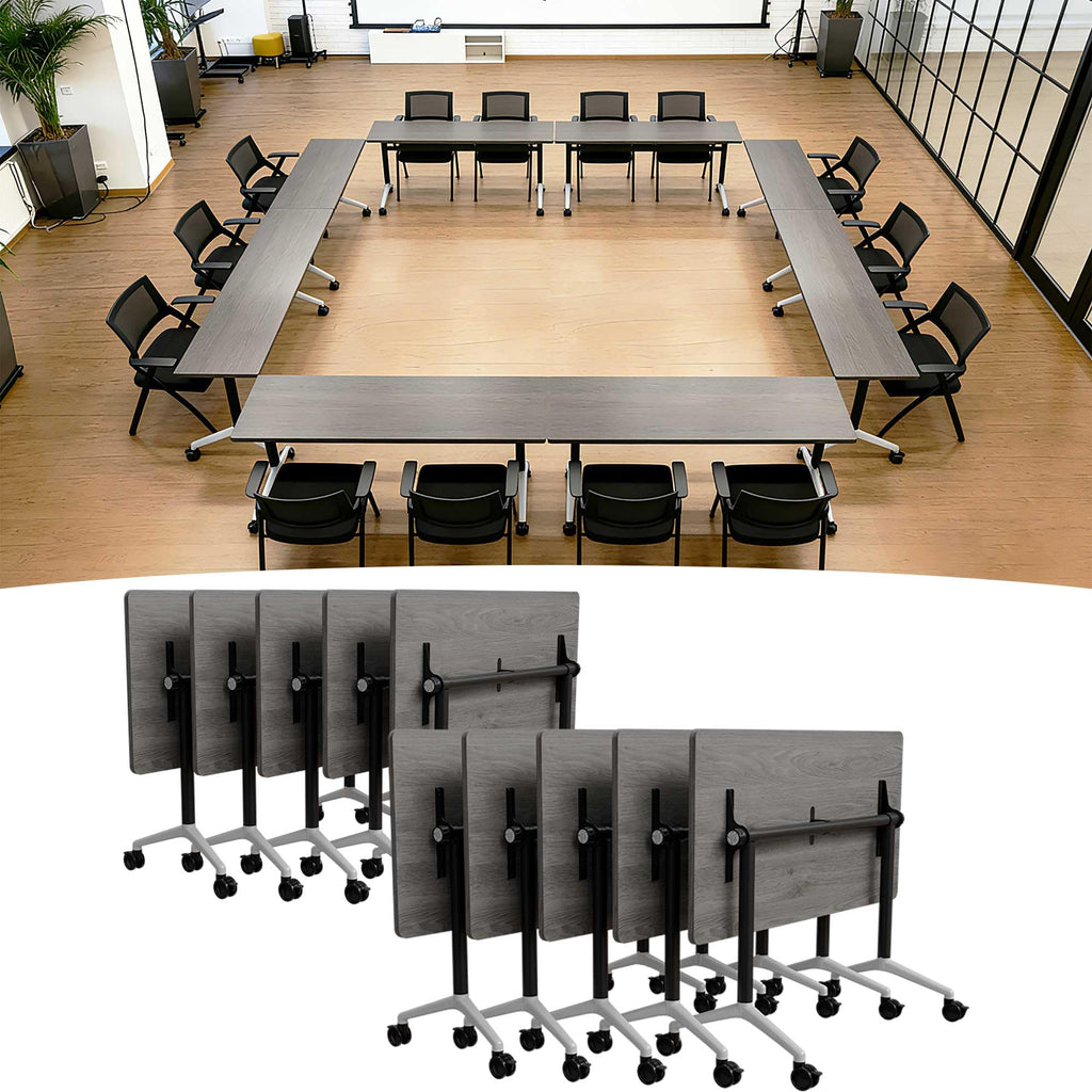 Modular Folding Conference Table with Wheels