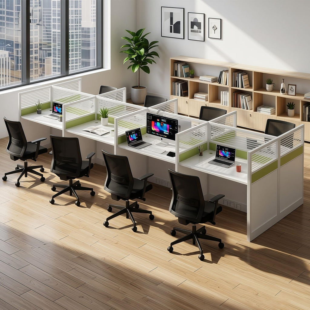 Modular Office Workstation Desk with Privacy Panels