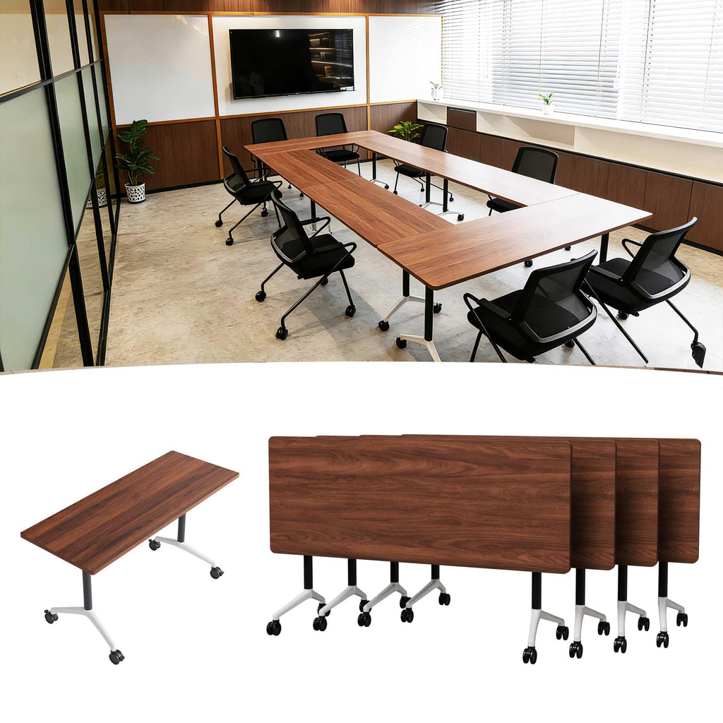 Modular Folding Conference Table with Wheels