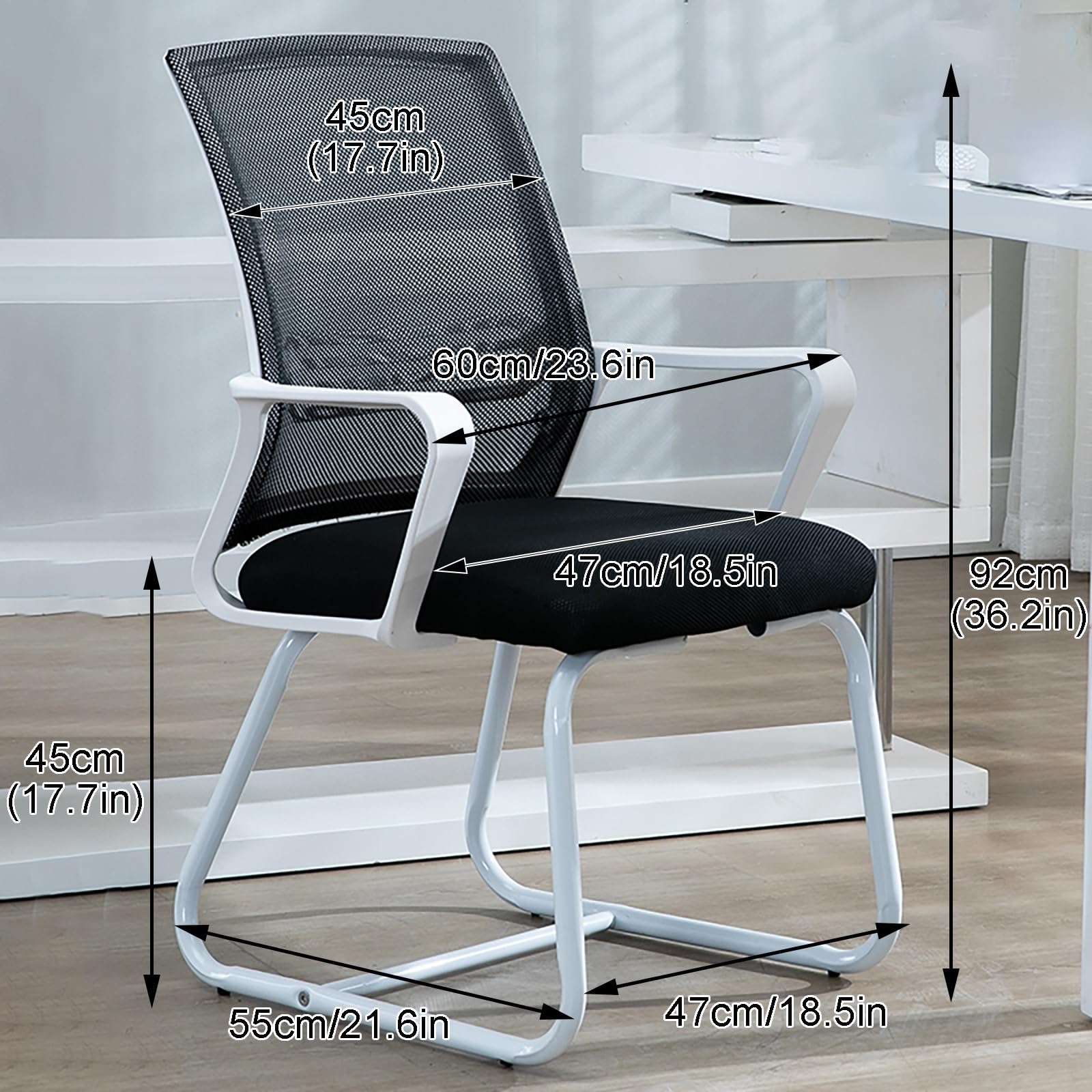4-Piece Stackable Reception Chairs with Armrests
