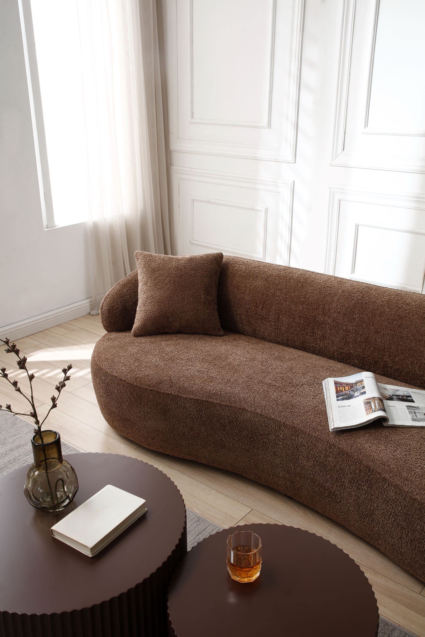 3-Seat Curved Cloud Sofa for Living Room & Office