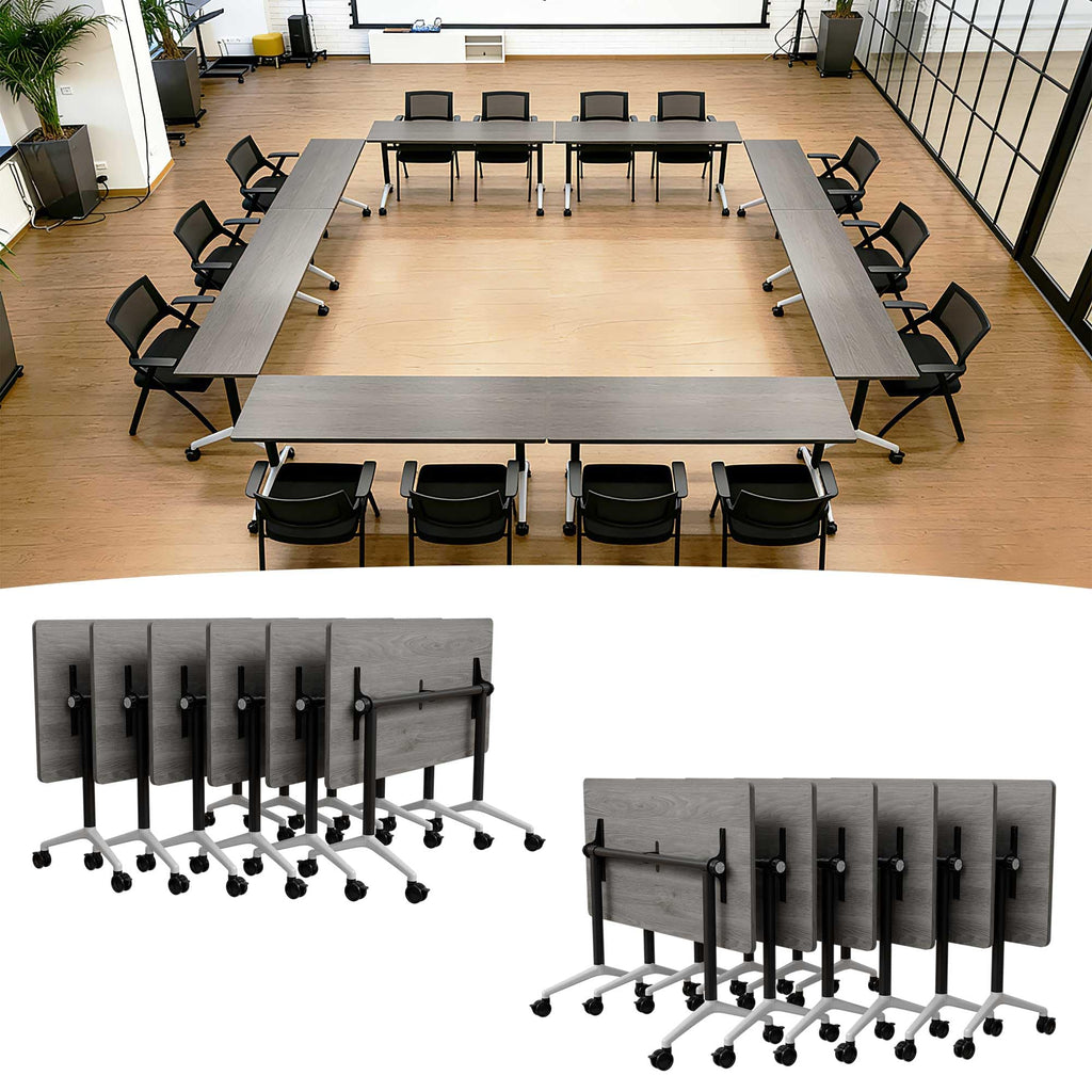 Modular Folding Conference Table with Wheels