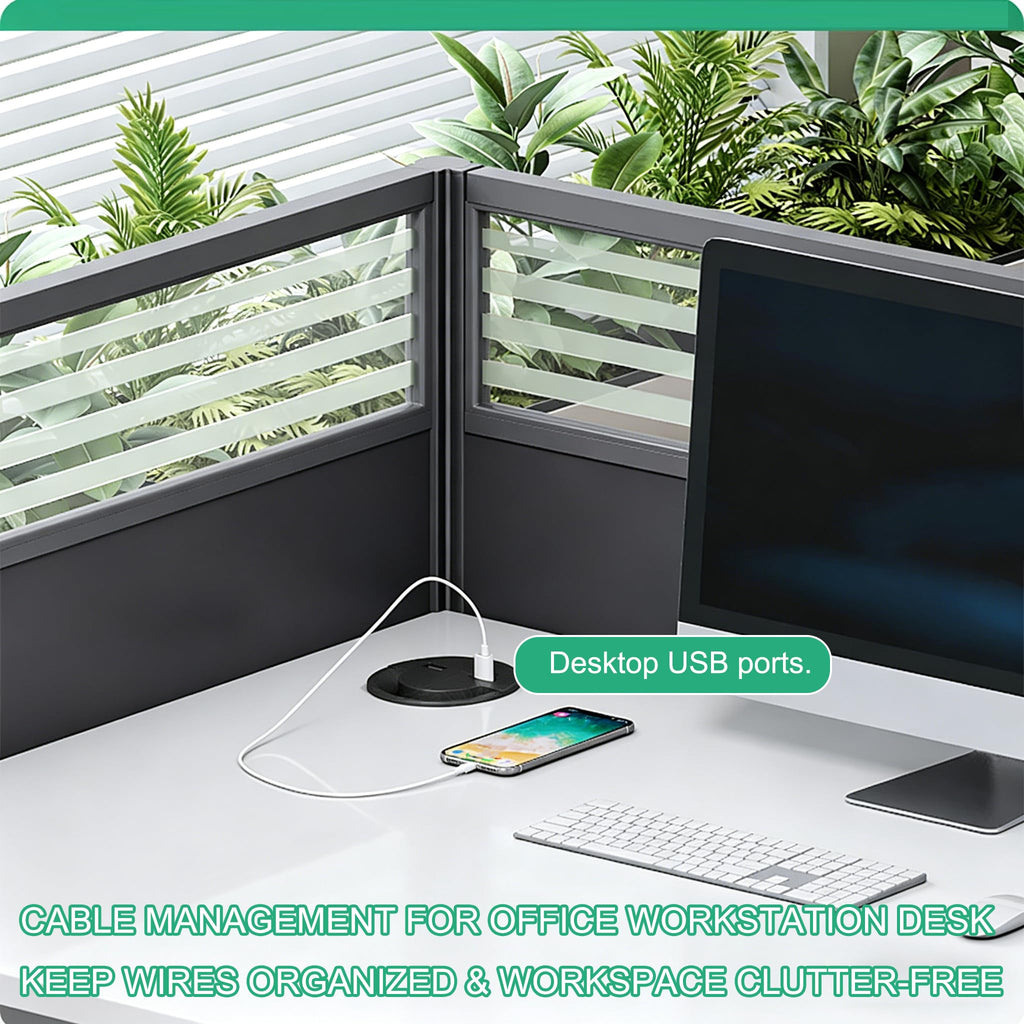 Multi-Person Office Workstation with Privacy Panels & Lockable Storage