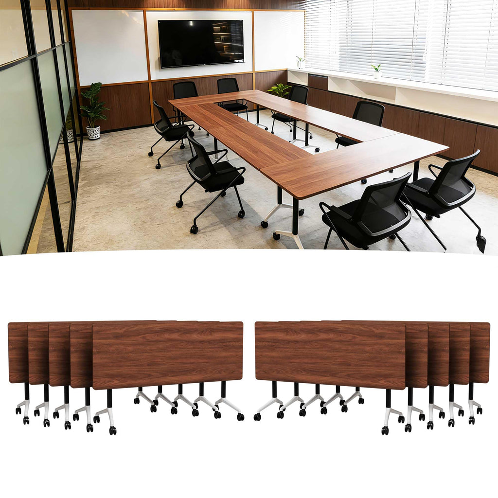 Modular Folding Conference Table with Wheels