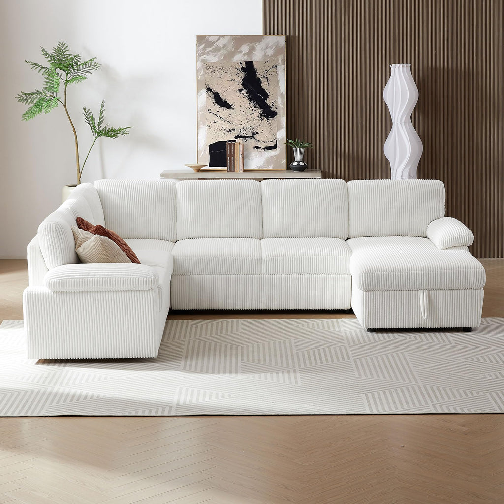 Modular Sleeper Sectional Sofa with Storage