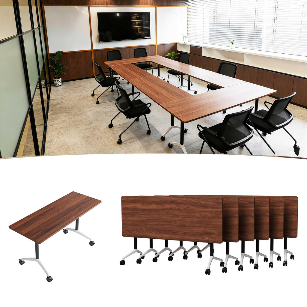 Modular Folding Conference Table with Wheels