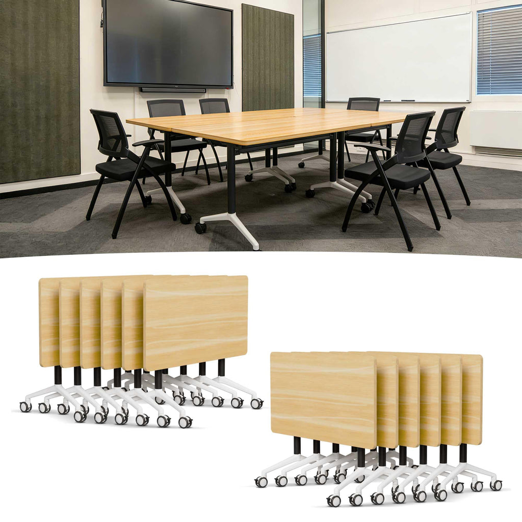 Modular Folding Conference Table with Wheels