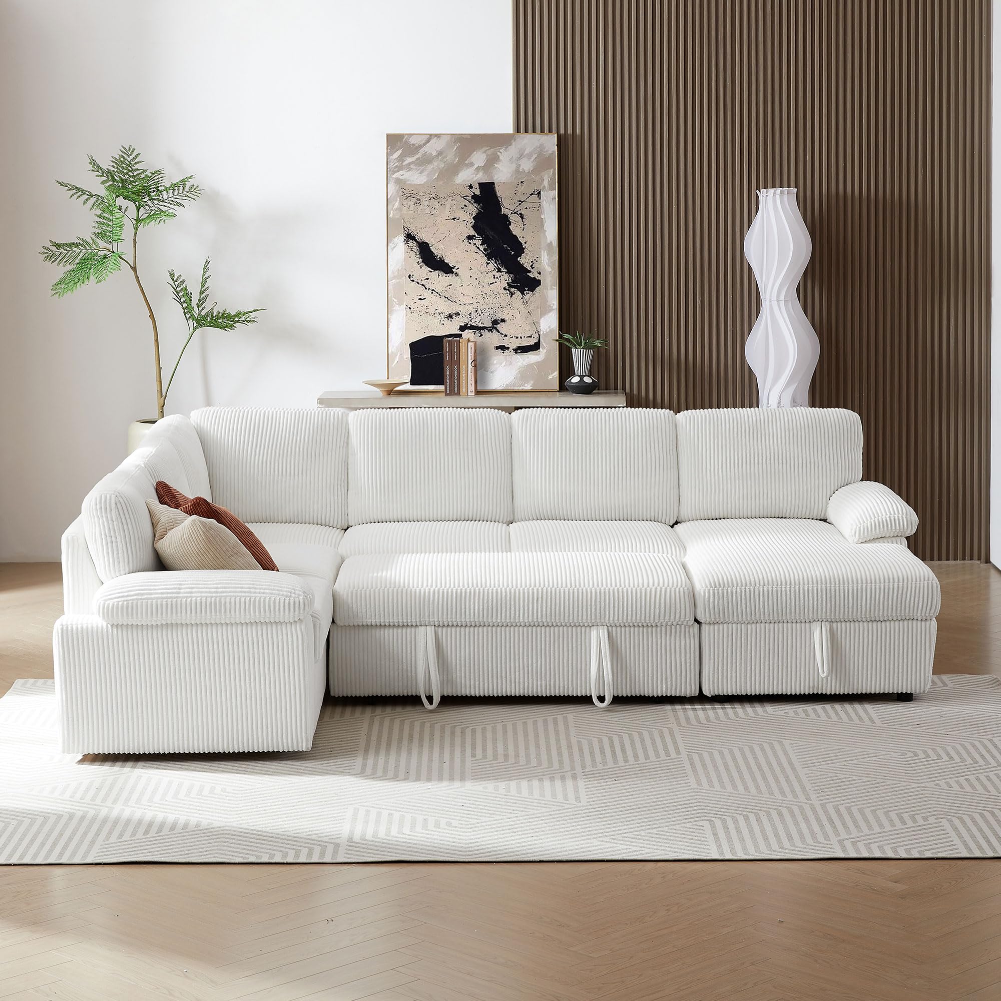 Modular Sleeper Sectional Sofa with Storage
